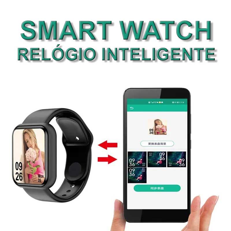 smartwatch masculino feminino relógio inteligente, monitor de freqüência cardíaca fitness à prova d’água!